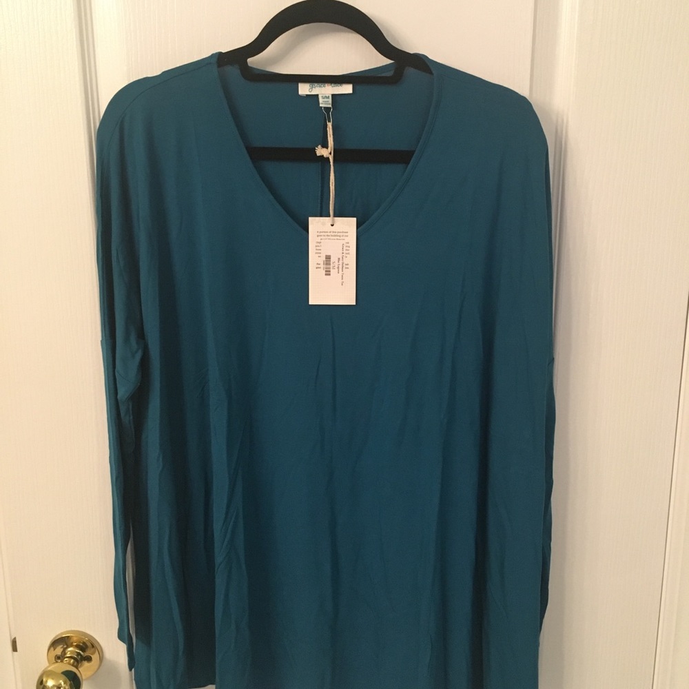 Dolman Tunic Tee - Blue Lagoon